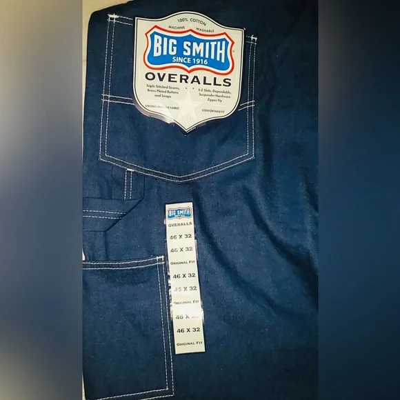 Big Smith Men's Rigid Bib Overalls 46x32| NWT - Picture 9 of 12
